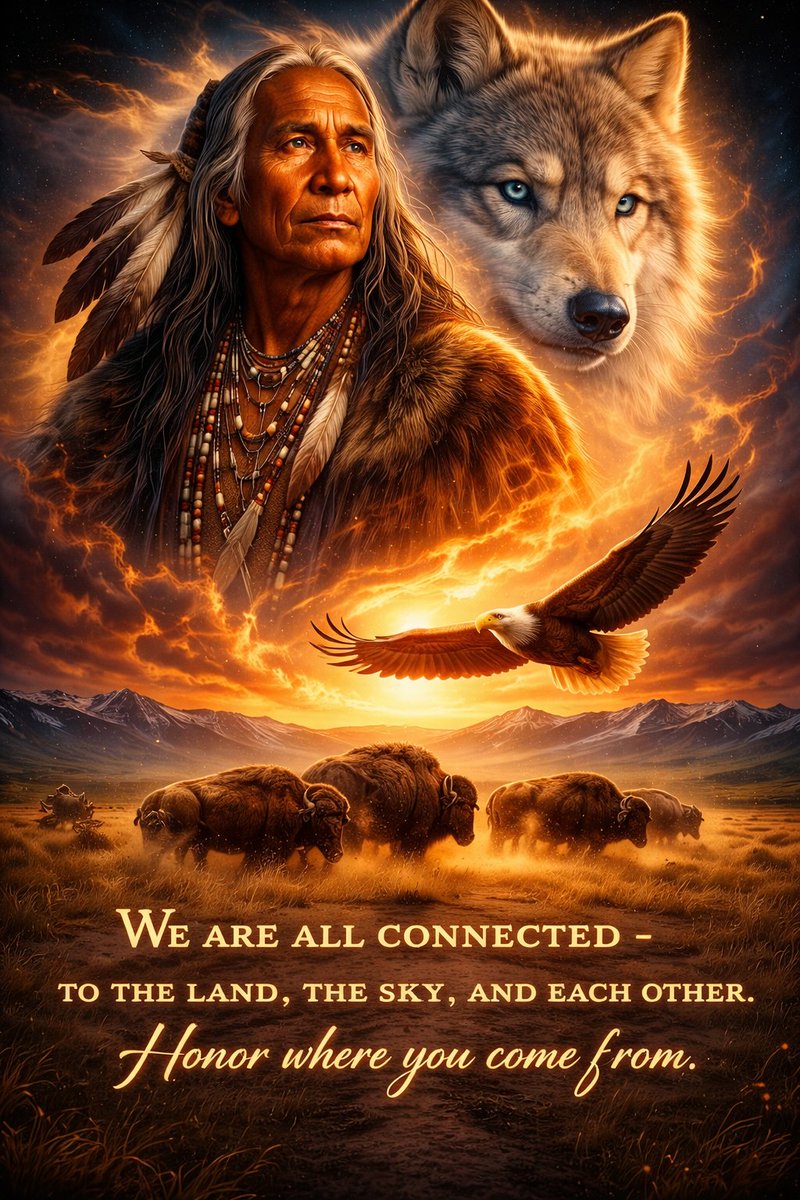native_history_'s tweet image. WE ARE ALL CONNECTED -
TO THE LAND, #native #nativeamerican #land