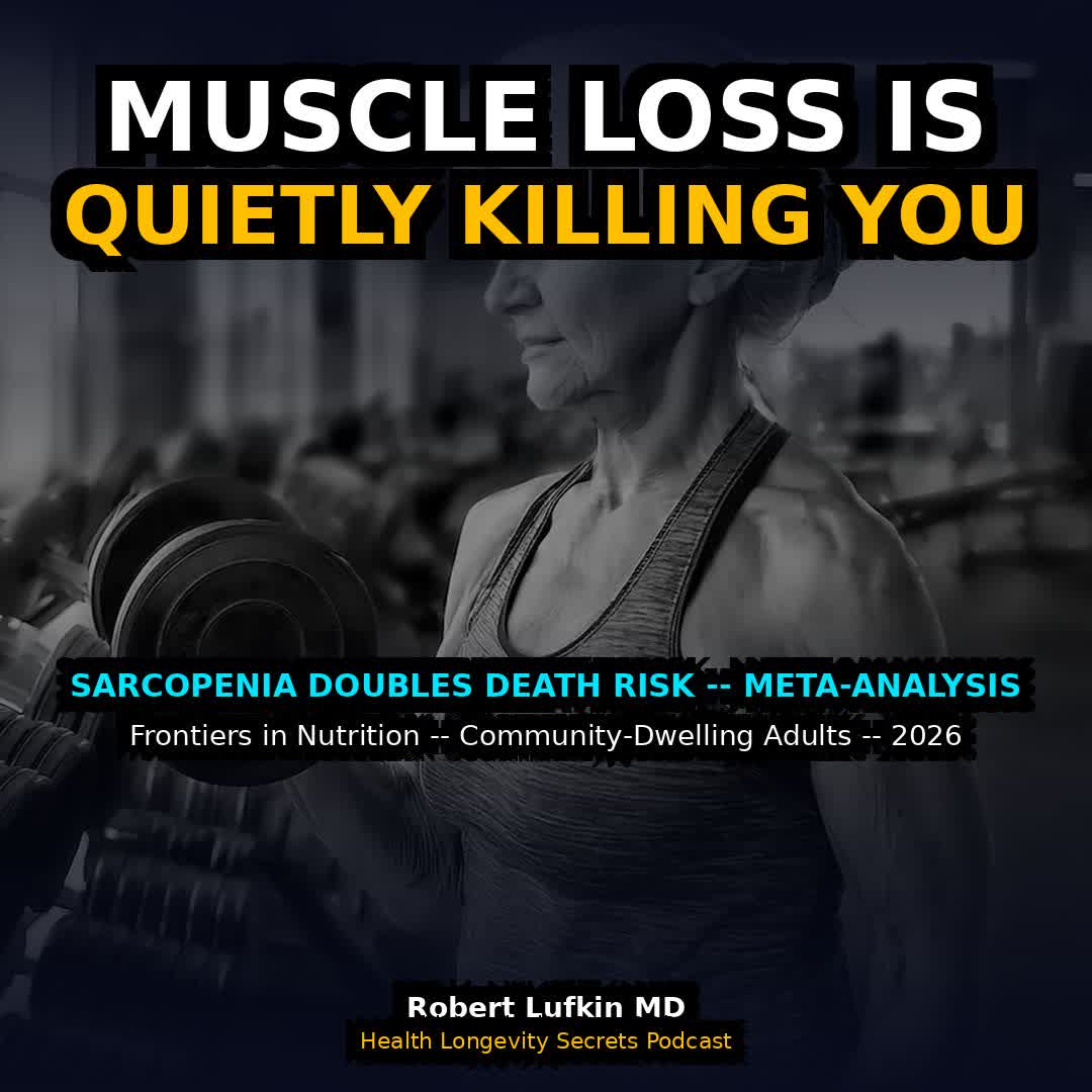 As a medical school professor, I can tell you the most dangerous disease you have never heard of is sarcopenia -- and a massive new meta-analysis just proved it.

A 2026 Frontiers in Nutrition review of thousands of community-dwelling older adults found:

-- Sarcopenia nearly