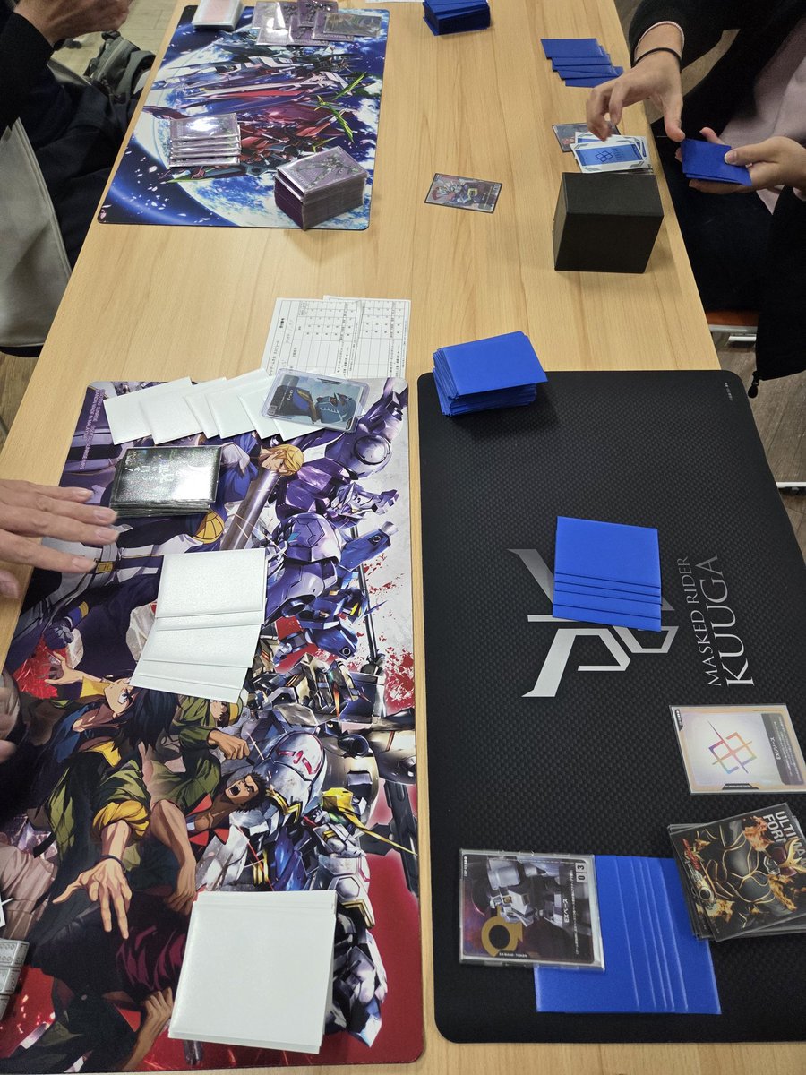 dotbit0422's tweet photo. 第一回　ニュータイプ研究所
ご参加ありがとうございました!
参加人数は4人
優勝はよっしーさんの【白紫SEED】でした！

また来週も開催予定です
お気軽にご参加ください～!
#NTLAB
#ガンダムカードゲーム https://t.co/mkZwld7p3M