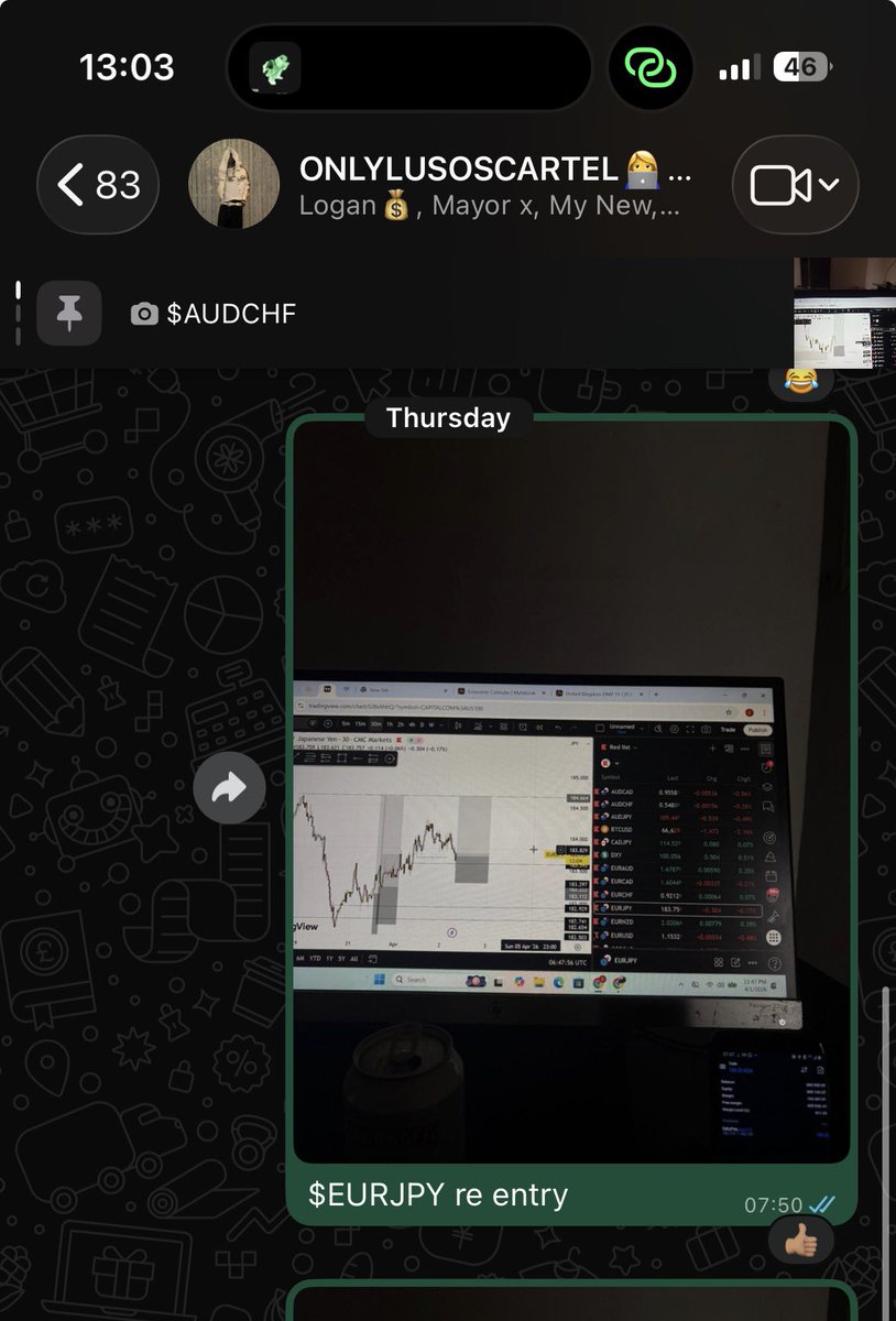 OnlyLuso's tweet image. Congratulations to my community guys🥺🎉🎉

Using one singular $EURJPY setup I’ve been been able to pass two @naira_trader phase 2 accounts today. A 600k account and an 800k account. 

As promised, I’ll be using ANY payout gotten from the 600k account solely to purchase a 200k