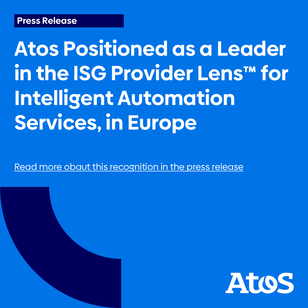 Atos's tweet image. 🚀 Atos is positioned as a Leader in the ISG Provider Lens™ for Intelligent Automation Services, Europe.

Find out more: atos.net/en/2026/press-…

#automation #AtosPolarisAI #AIops