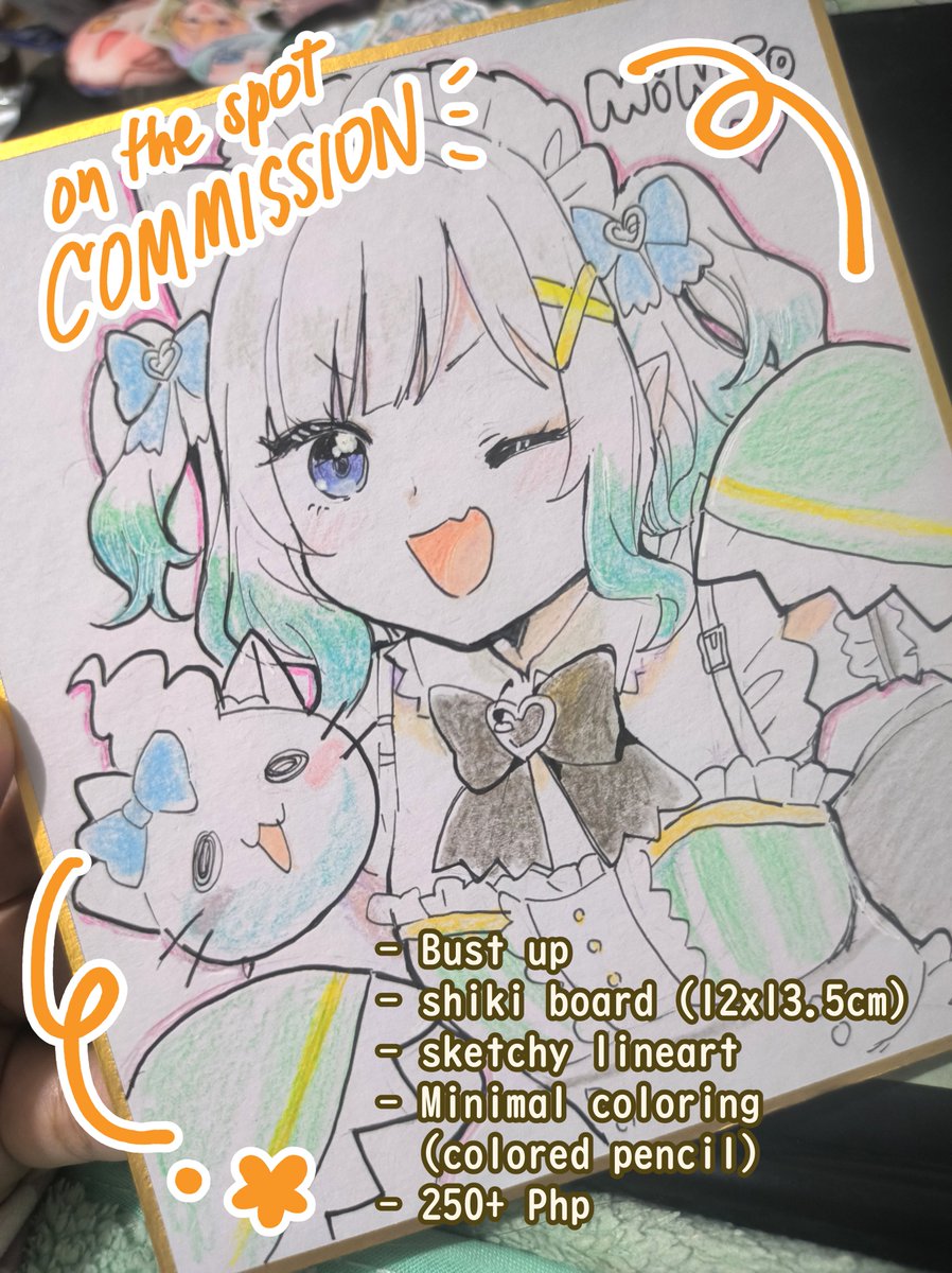 hakakamiiii's tweet photo. 🪼 On the spot comms available !!!!
- Bust up only!
- Shiki board(12x13.5cm)
- Very minimal coloring only!!!
Limited slots only!! I can reserve a few if interested! https://t.co/qJqqu8WlRm