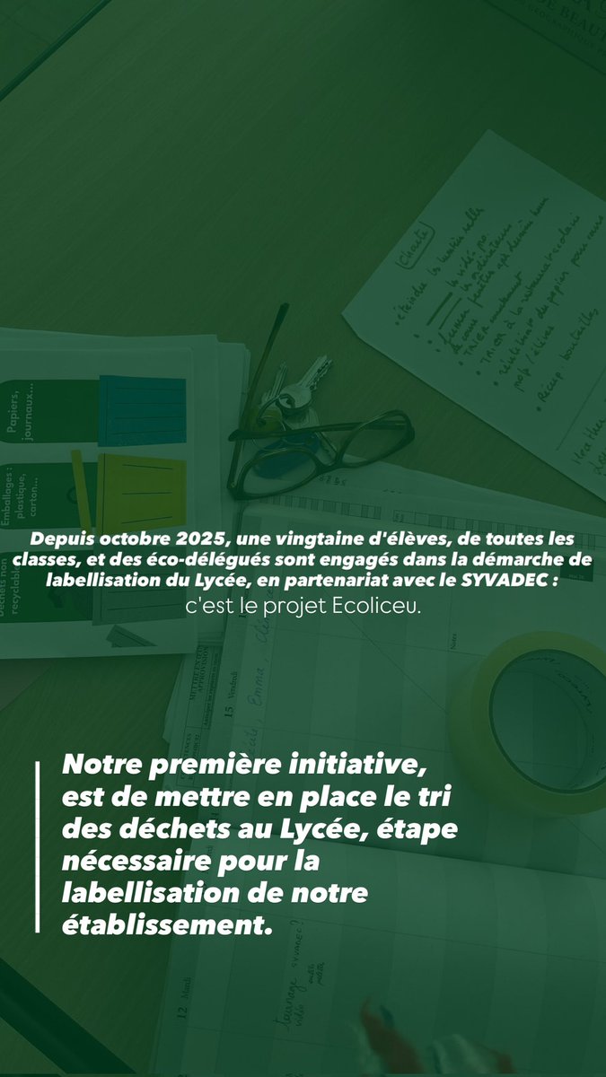 LyceeBalagne's tweet photo. Projet EcoLiceu du @lyceebalagne2b : engagement élèves, éco-délégués, communauté éducative.
Labelisation.♻️🌍
Partenaire @Le_SYVADEC https://t.co/Rn4loFTzsU