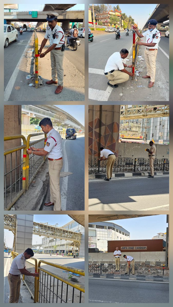 ecitytrfps's tweet photo. Applying radium stickers to  medians and hazard points to increase visibility at night and prevent accidents. #visibilitysaveslives https://t.co/8qVPmGCgZb