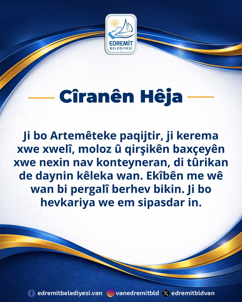 Van Edremit Belediyesi tweet media