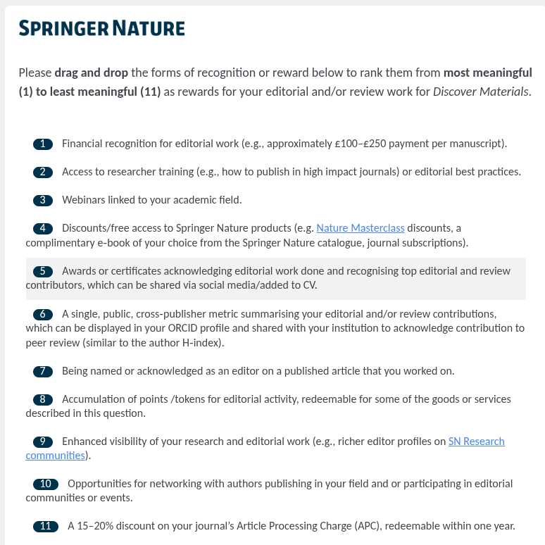 ScienceEyes1996's tweet photo. springer nature的编辑这份服务是真的被出版社践��的毫无尊严可言. 贱到让出版社拿着这种问卷问我们, 是选择端着碗讨饭还是跪着上桌. https://t.co/yUrmyY7D8I
