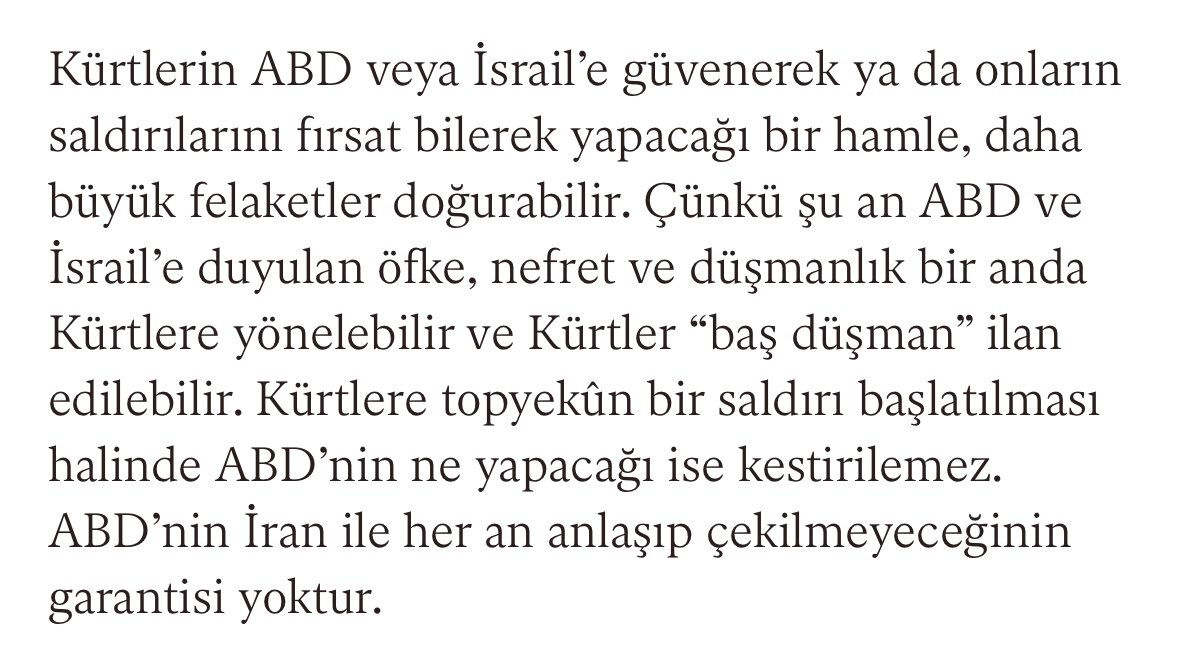 Hareket iki üç yıldır bir risk var Kürtler soykırım ile karşı karşıya kalabilir diye saldırıyorlardı. Şimdi aynı riskleri onlar keşfetmiş gibi tekrarlıyorlar.