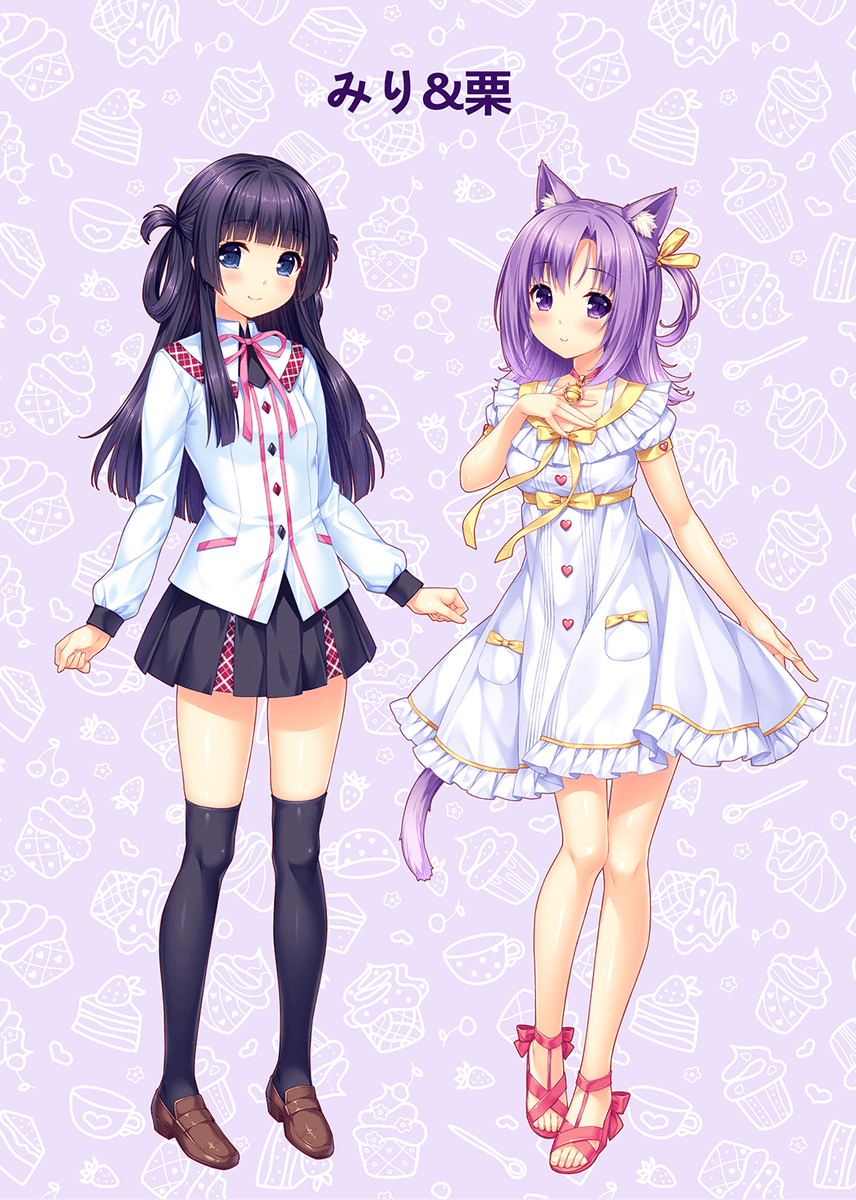 kurousalover's tweet photo. @KarkadeThing the four nekos here are fan-characters from people who donated the most towards the ova kickstarter! they (and their owners) all show up in the ova for a few seconds, more information on these pages:

https://t.co/3Y2U6Fc6IF
https://t.co/4wPX8au7TI https://t.co/6mq5p1miYp