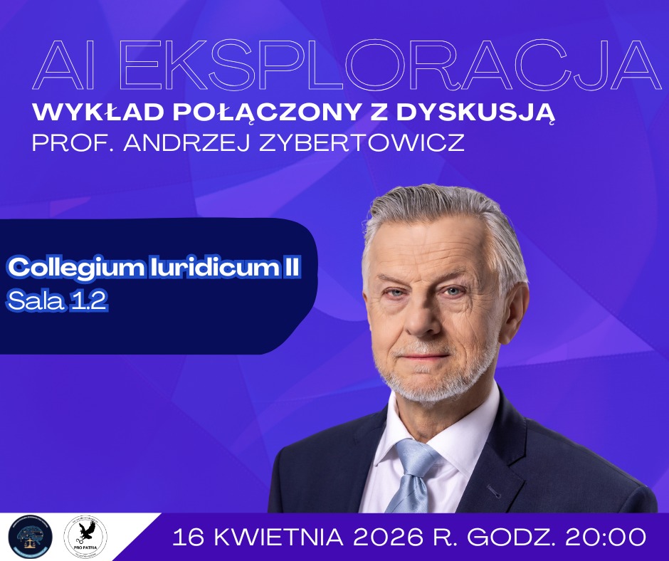 KNProPatria's tweet photo. Zapraszamy na WPiA UW na spotkanie współorganizowane przez nasze koło wraz z ISKN Prawa o sztucznej inteligencji „AI”. Ponownie spotykamy się z prof. @AndZyberto, aby zastanowić się nad wyzwaniami, wobec których stawia nas sztuczna inteligencja. https://t.co/JDmJvubJzC