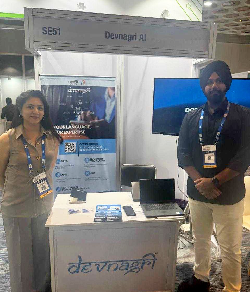 DevnagriAI's tweet photo. Day 1 = done ✔️
Strong conversations around the sovereign #languageAI infrastructure layer. In case you missed us, we are back tomorrow Booth SE-51, Jio World Convention Centre, Mumbai.
#SmartTechAsia2026 #LanguageAI #AIIndia #Innovation #TechIndia #devnagriai https://t.co/Vpzra2tTAy