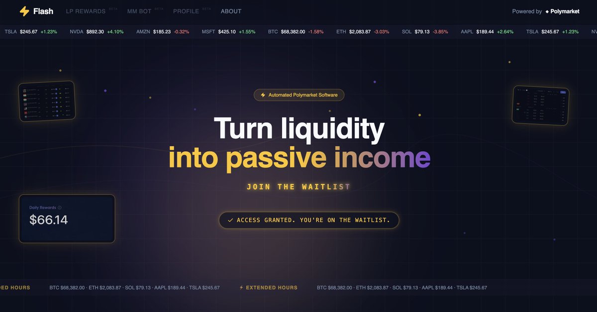 xFlash Polymarket SoftWare tweet media