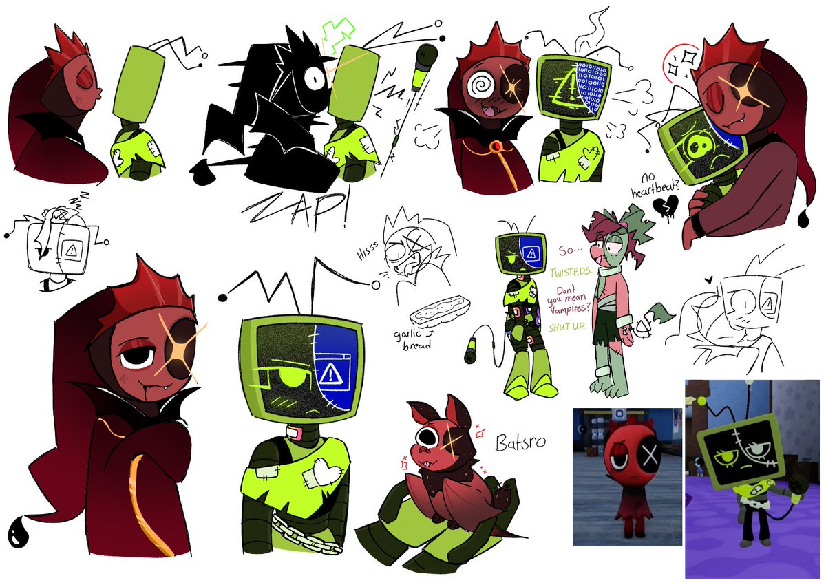 starsNstatic's tweet image. Couldn't sleep so I drew the spooky skins
#moonvision #dandysworld