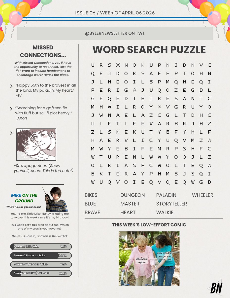 Byler Newsletter tweet media