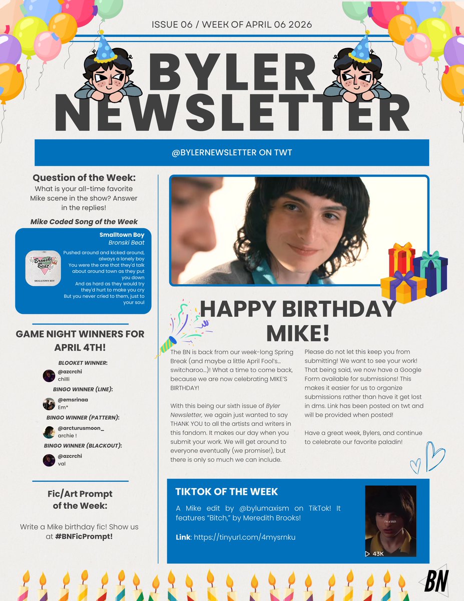 Byler Newsletter tweet media