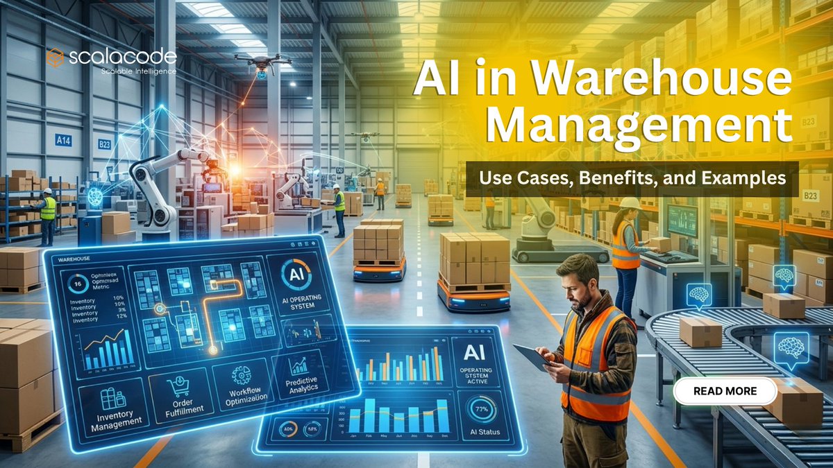 Still managing warehouses manually? 
AI is changing the game—faster operations, fewer errors.

👉 Read the full blog: scalacode.com/blog/ai-in-war…

#AI #Automation #Logistics #WarehouseAutomation #ScalaCode