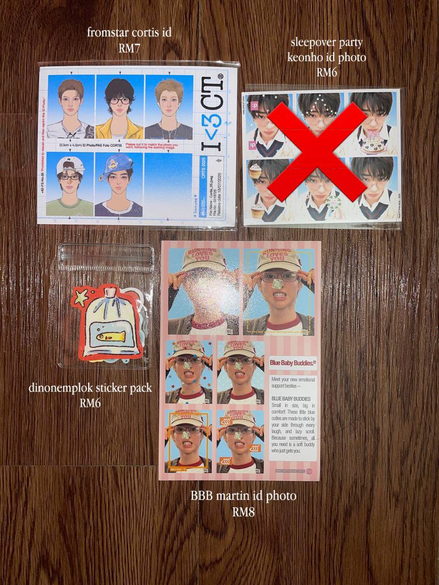 📁 cmt extras sale 

RM6 - RM8 

✶ comment to claim
✶ on hand 
✶ can proceed postage