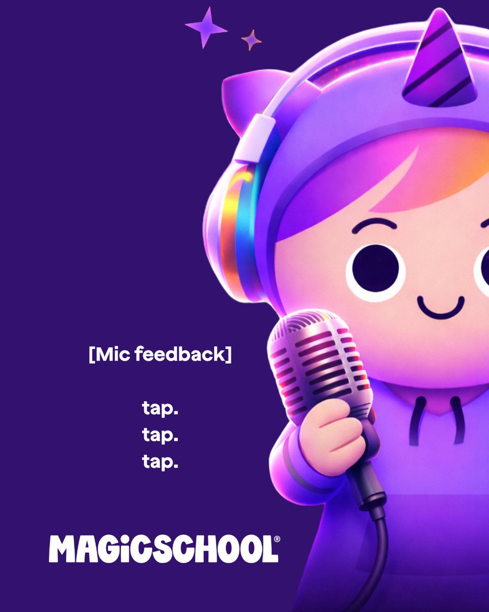 magicschoolai's tweet image. Raina's been in the studio. 🎤 

Link in the comments 👇

#MagicSchool #NEWfeature