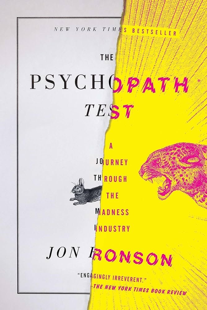 BookNoteApp's tweet image. 12 books to fall in love with psychology:

1) The Psychopath Test by Jon Ronson