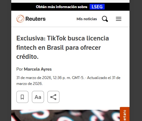 AlertaCreadores's tweet photo. #AlertaCreadores| TikTok 🔴 busca ofrecer servicios de banco en BRAZIL : TikTok Brasil busca convertirse en algo más que una red social, quiere tambien tener las facultades de  una billetera digital, con funciones como otorgar préstamos y emitir tarjetas prepago. Sin embargo, .. https://t.co/mPB2QryV9S