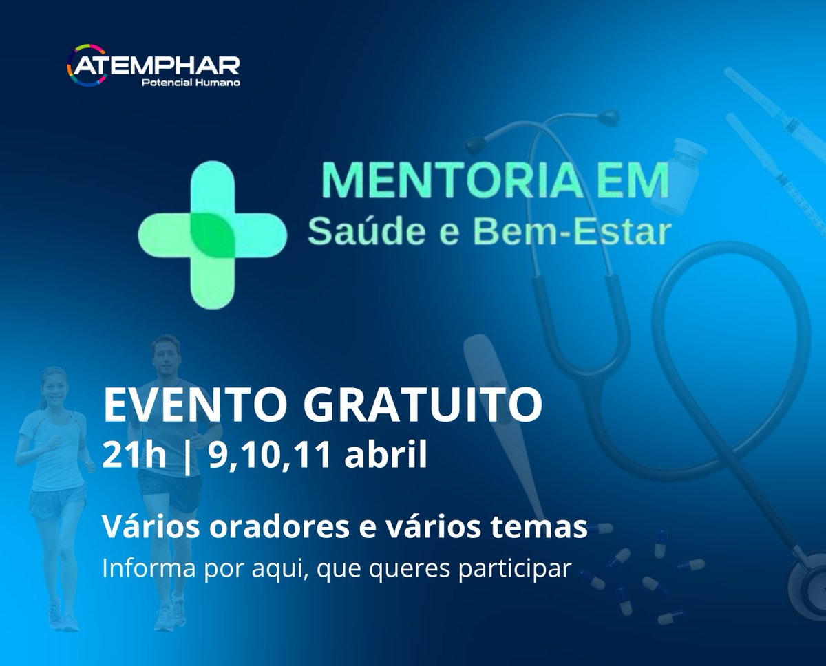 atemphar's tweet photo. Faço parte de um programa de Mentoria em Saúde e Bem-Estar com médicos e profissionais de saúde que nos ensinam estratégias naturais para Prevenção e ajudar a melhorar condições crônicas de saúde
Se alguém quiser participar, deixe sms: 911034988 ou deixa aqui a tu mensagem. https://t.co/k2tmfIuqtu
