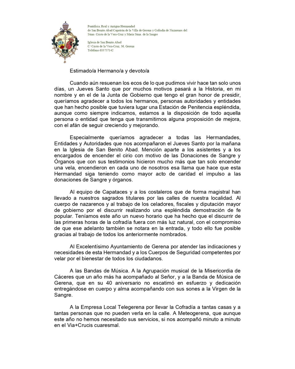 Hermandad de la Vera Cruz de Gerena tweet media