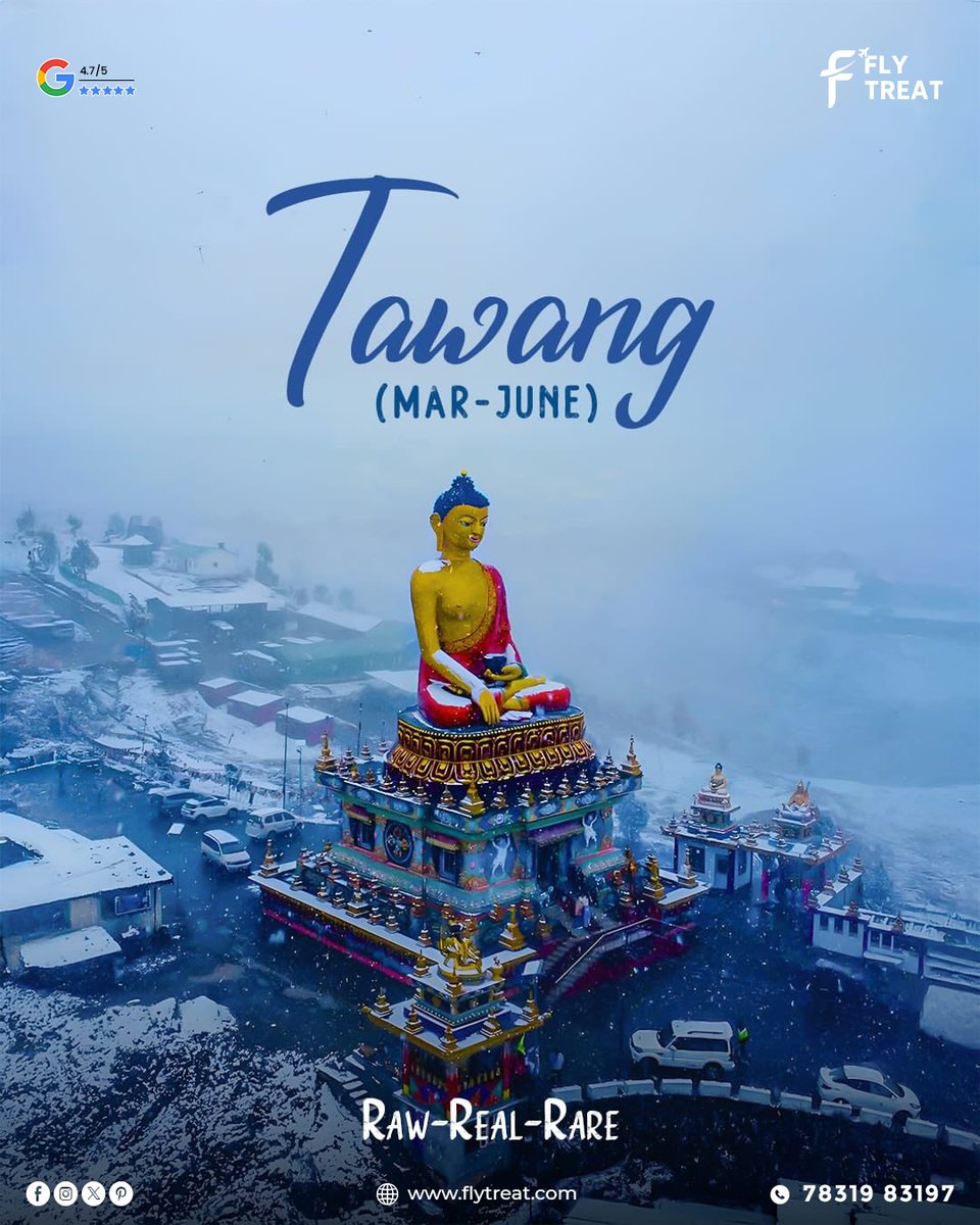 Flytreat_Tour's tweet photo. ✨ Somewhere between the clouds and the mountains… you find yourself.

From peaceful monasteries 🛕 to snow-covered passes ❄️,
from hidden lakes 💙 to roads that touch the sky…
Tawang isn’t just a destination, it’s a feeling

📞 DM us or call: 78319 83197 https://t.co/VITA5AL6su