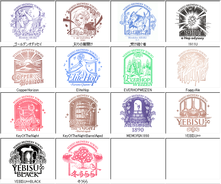 ks5j's tweet photo. YEBISU BREWERY TOKYOのスタンプ、全部集めきれていないと思う。こんなに優れたデザインの印が出てくるのが分かっていれば、もっと気合を入れて集めていたのに。押し逃したスタンプがこの先、出てくることを期待します。 https://t.co/NqU67eUVb2