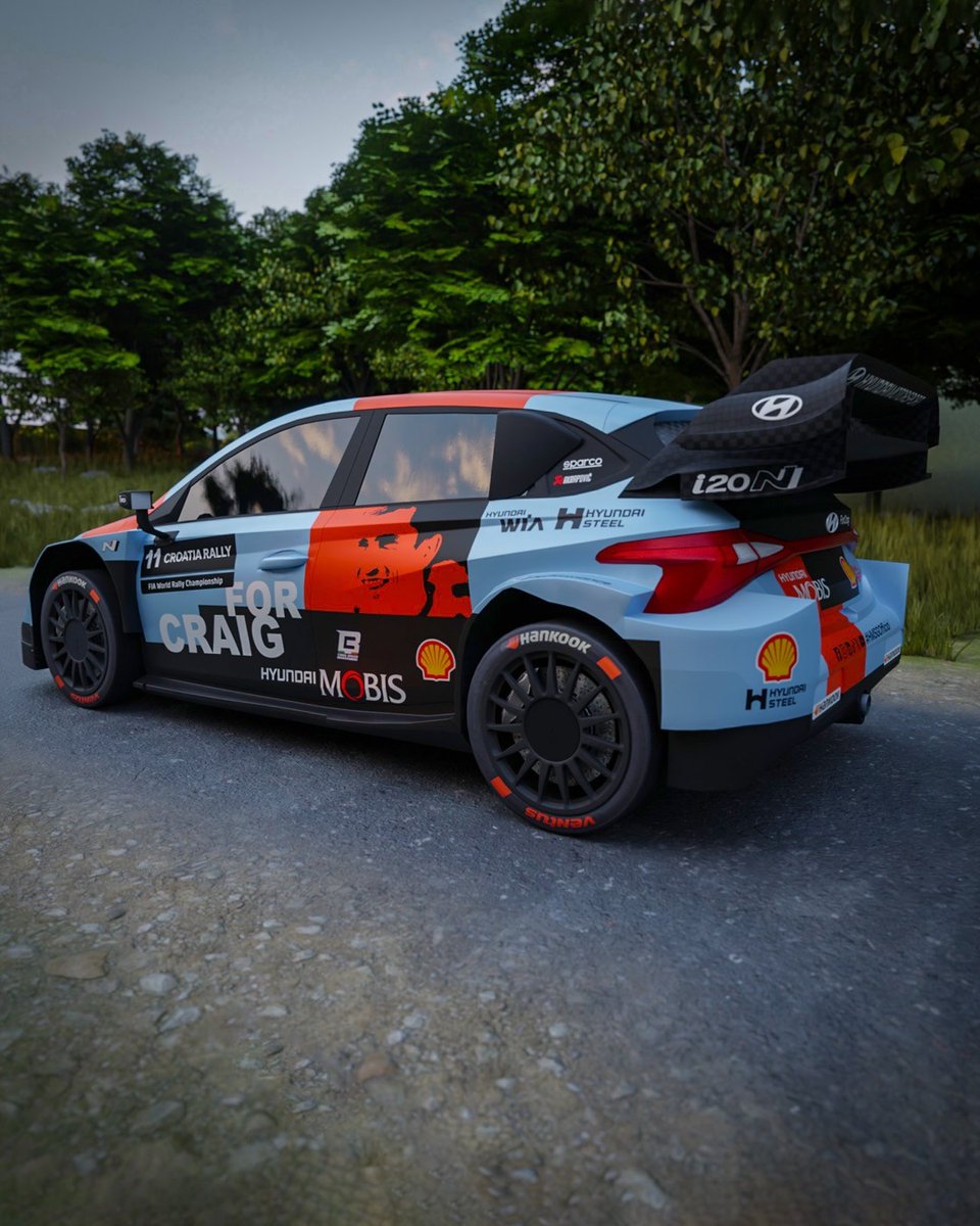 MaximumAttackDT's tweet photo. Hyundai will adopt a special livery for @croatia_rally in honour of @Craig_Breen #MaximumAttack #WRC #RallyCroatia #CraigBreen #ForCraig https://t.co/7x9Cmo0up6