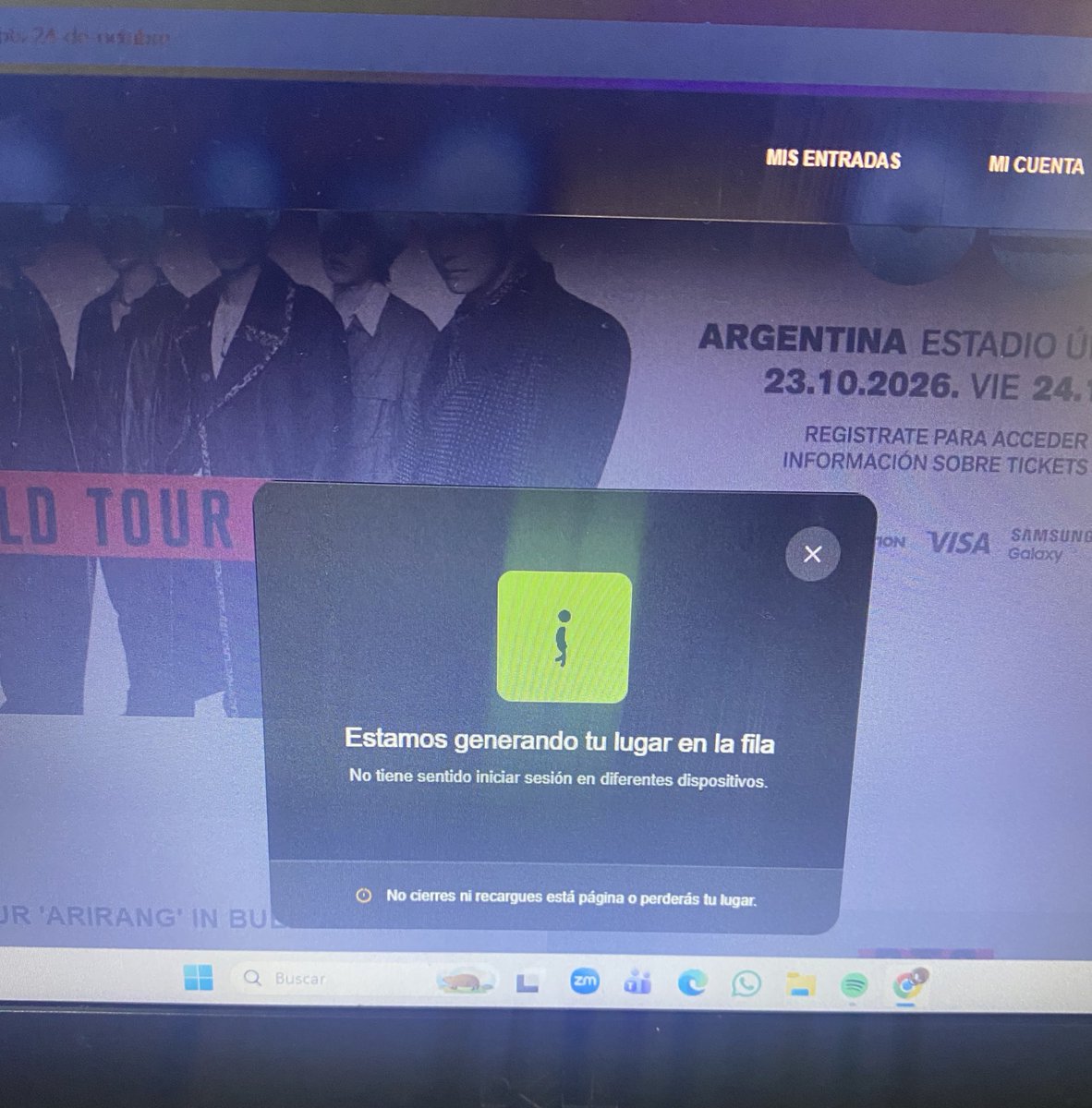 agus VA A VER A BTS EL 24 tweet media