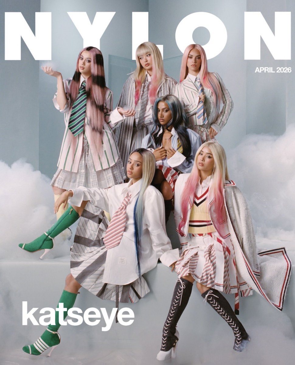 mycatzeye's tweet image. KATSEYE FOR NYLON!!