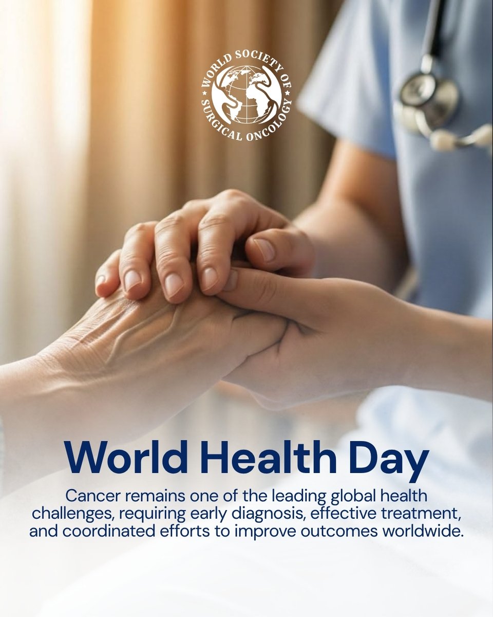 wssonc's tweet photo. On World Health Day, we highlight the importance of strengthening global health systems to face one of today’s greatest challenges: cancer! 

At WSSO, we are committed to advancing surgical oncology through global collaboration, knowledge exchange, and international engagement. https://t.co/H72MdTWPJ1
