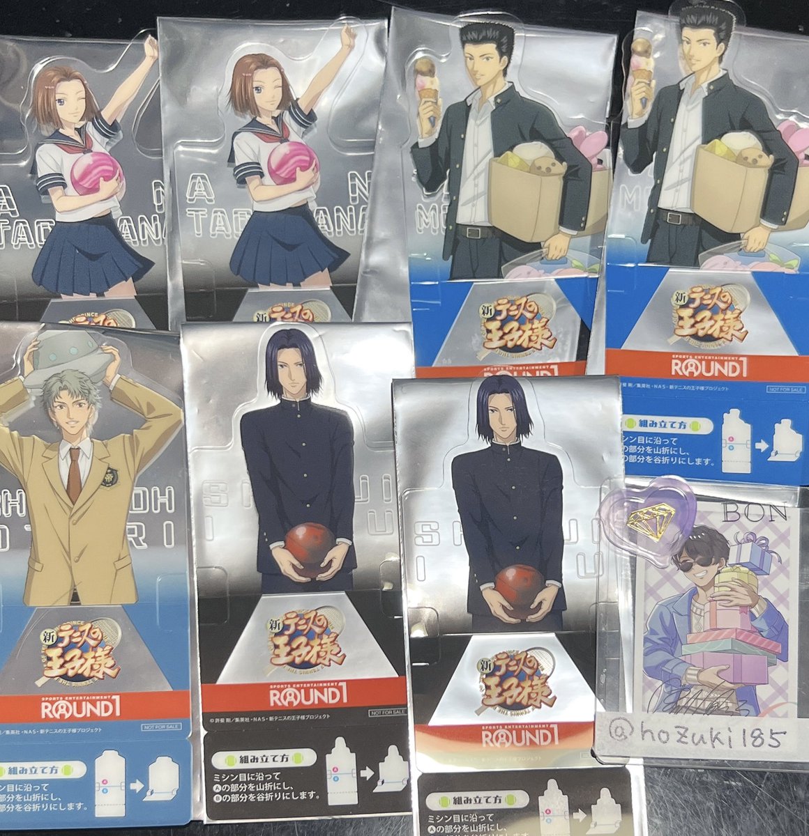 hozuki185's tweet photo. 【交換】新テニスの王子様 テニプリ ラウンドワン ラウワン スタンディコースター【譲渡】

譲:画像
橘杏×2
桃城武×2
鳳長太郎
伊武深司×2

求
同種 天根ヒカル＞1点500円➕送料

郵送での取引📮/天根ヒカル1枚決まったら残りまとめて譲渡可能。検索からもお気軽にお声掛けください。 https://t.co/bny1QHy5UN