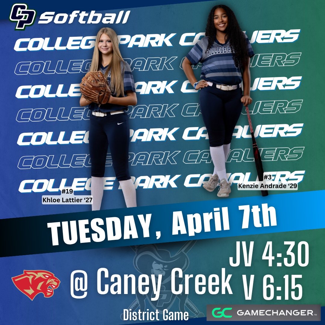 TWCPSoftball's tweet photo. On the road again tonight. See yโall there.
๐ฅ vs Caney Creek
๐ Tue, Apr 7
โฑ JV 4:30/Var 6:15
๐ Caney Creek HS
#AwwwCP #NoComplaining
@ConroeISDSports @TWCP_ATHLETICS @CollegeParkHS @CPSNFootball https://t.co/iA53HibaBu