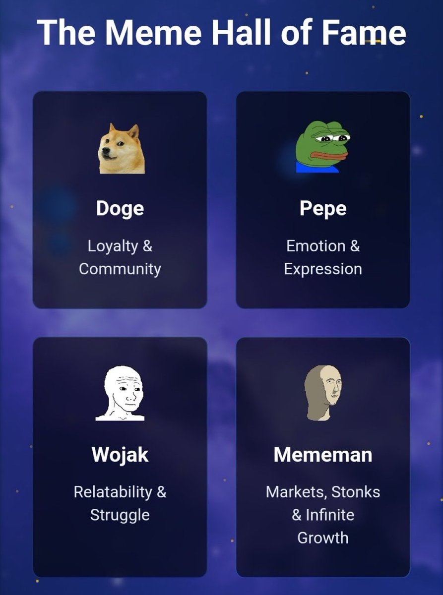 §MEMEMAN is one of the most recognizable memes of all time and widely used across the internet.

Once a meme hall of famer with Doge, PEPE and Wojak

One of the OG and first ticker on PumpFun.

Ca:

61bSahZBWZgws8HQNSV57mtASrDAN3HBT9DwQNG3Bjt