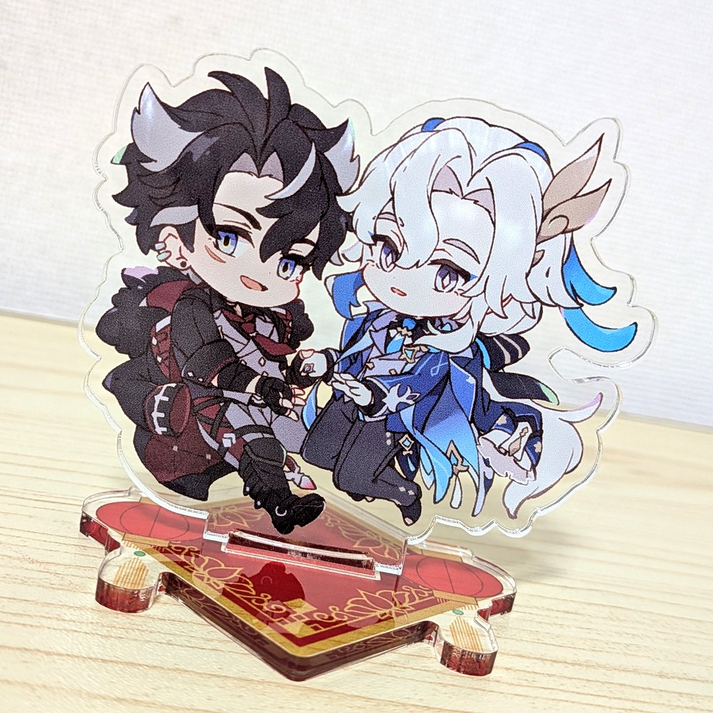 sorahuri's tweet photo. お揃いかわいいねのリオヌヴィがアクスタになった。立体になると可愛さが増すね https://t.co/GSy3QR2rpv