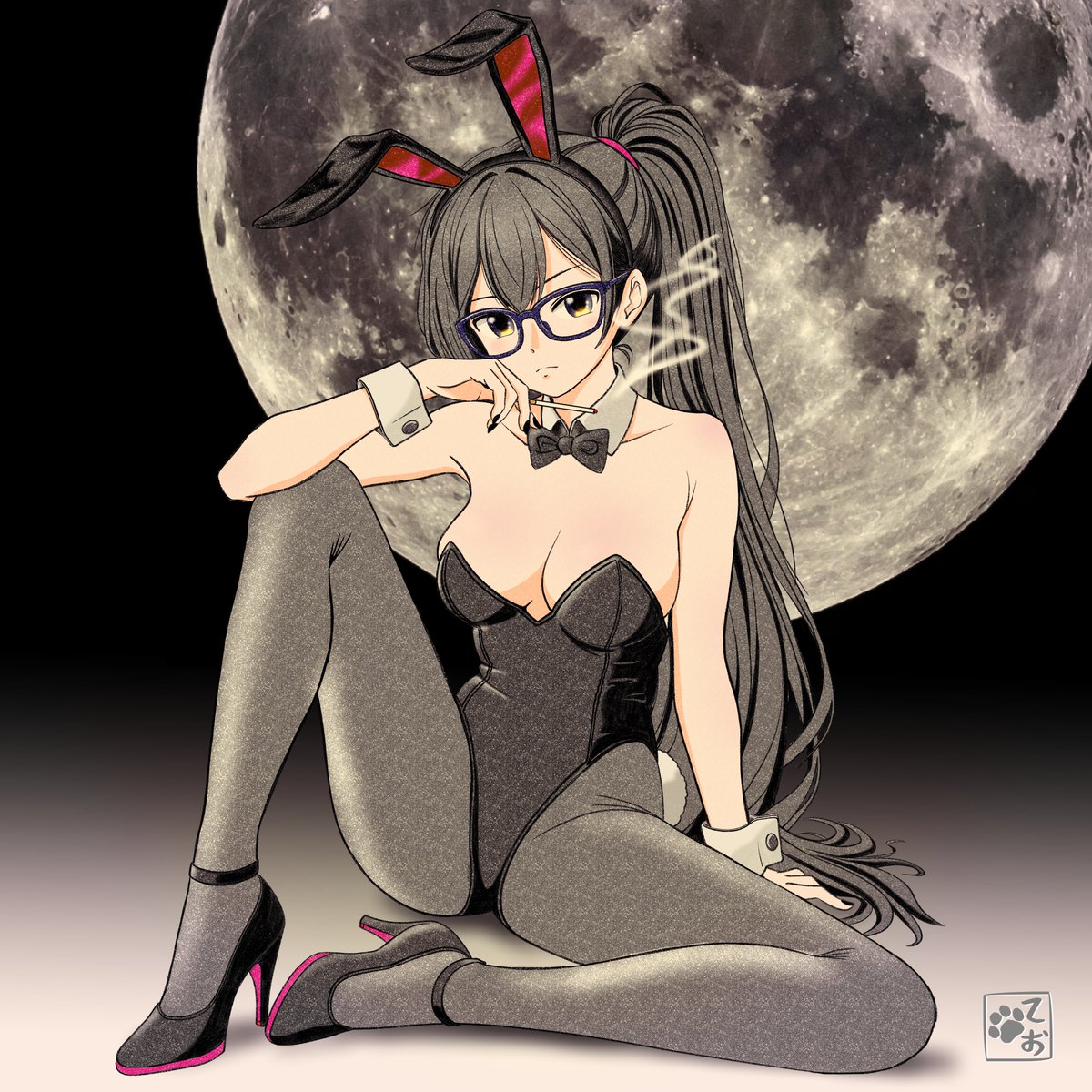 TheobromaX's tweet image. 遅なったけど #HappyEaster という事で、やさぐれ気味バニちゃん🐰
そしてひとまず“人類の月への挑戦再び”をお祝いして🌙✨