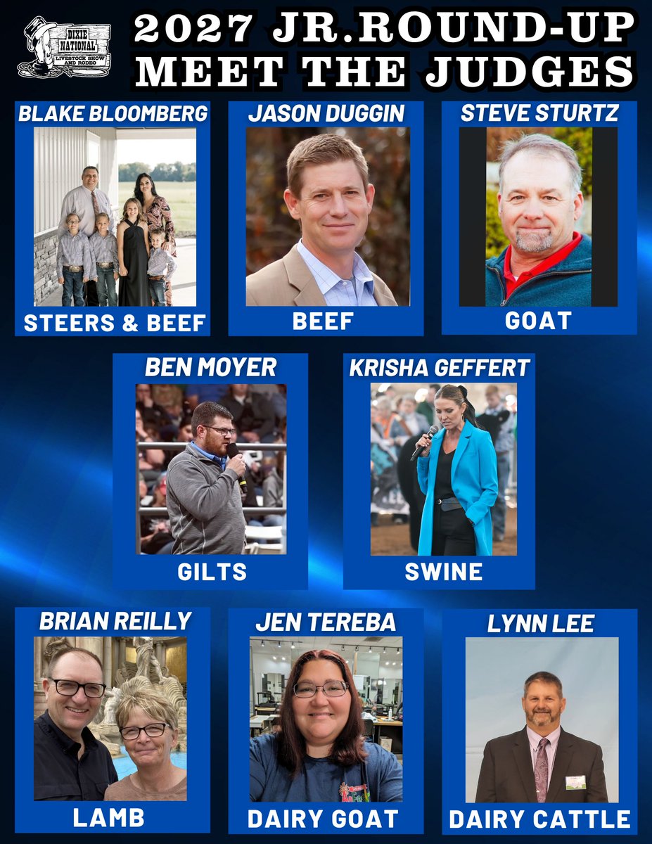 dixie_rodeo's tweet photo. We are already counting down until next year for the Dixie National Rodeo Junior Roundup Livestock Shows!⏳🤩🏆
Your 2027 judges are ready...are you?! https://t.co/36d1BjSXWN