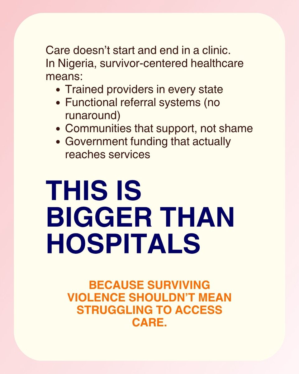 EVA_Nigeria's tweet photo. “Together for Health” must include survivors.
#StandWithScience #EndGBV #SurvivorCenteredCare #SAAM https://t.co/DCRdx6Elhs