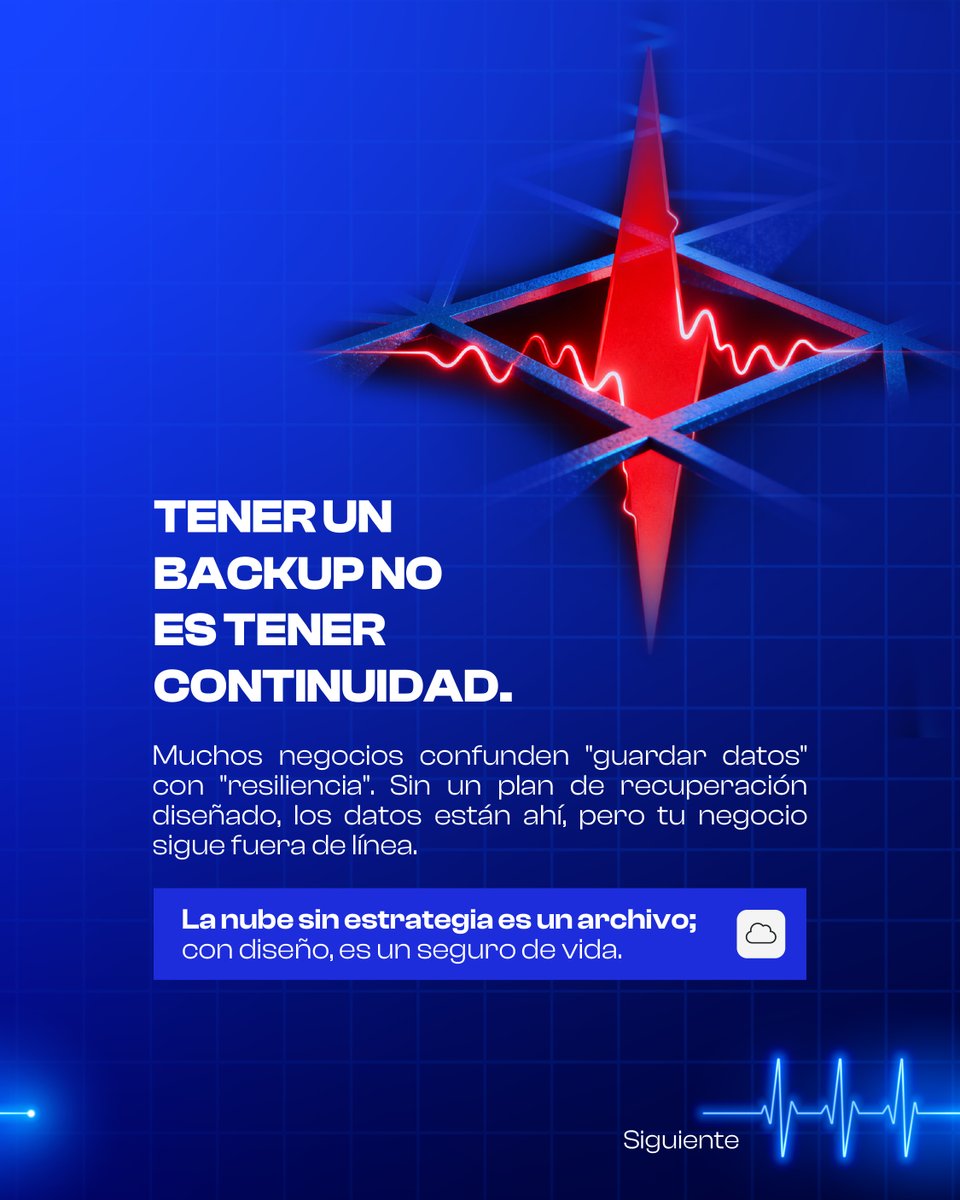 grupolinktic's tweet photo. Tu empresa es resiliente o solo tiene suerte? 🛡️📉

Estar fuera de línea una hora puede ser fatal. La verdadera continuidad nace del diseño, no solo de un backup básico. En LinkTIC diseñamos soluciones para que nada te detenga. 🚀💻

Asegura tu operación aquí: 👇 https://t.co/wRQ37qw0bD

#LinkTIC #Resiliencia #Cloud #Business #Tech