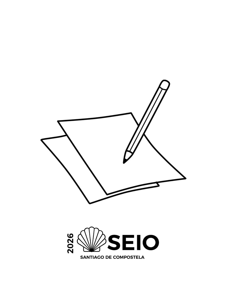 Seio_2026's tweet photo. 📣 SEIO 2026 📣

💡 ¡Últimos días para el envío de #Trabajos!

Tenéis toda la información en nuestra #Web.

Envío de trabajos: Hasta el 10 de abril de 2026.

📆 ¿Cuándo? Del 2 al 5 de septiembre de 2026.
📌 ¿Dónde? En Santiago de Compostela.

¡Te esperamos en el #SEIO2026! https://t.co/JMstGSck4m
