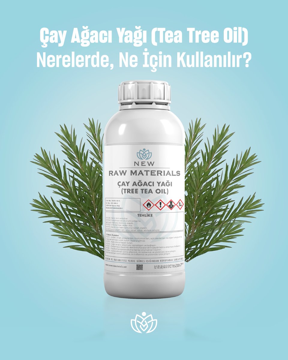 newrawmaterials's tweet photo. Çay ağacı yağı, güçlü antibakteriyel ve antifungal özellikleri sayesinde kozmetik, hijyen ürünlerinde yaygın olarak kullanılan doğal bir hammaddedir.

Doğru içerik, güçlü sonuçlar demektir!

📌Doğal ve kaliteli hammaddeler için: https://t.co/E793W4mIQW https://t.co/iq5WDuUM8s