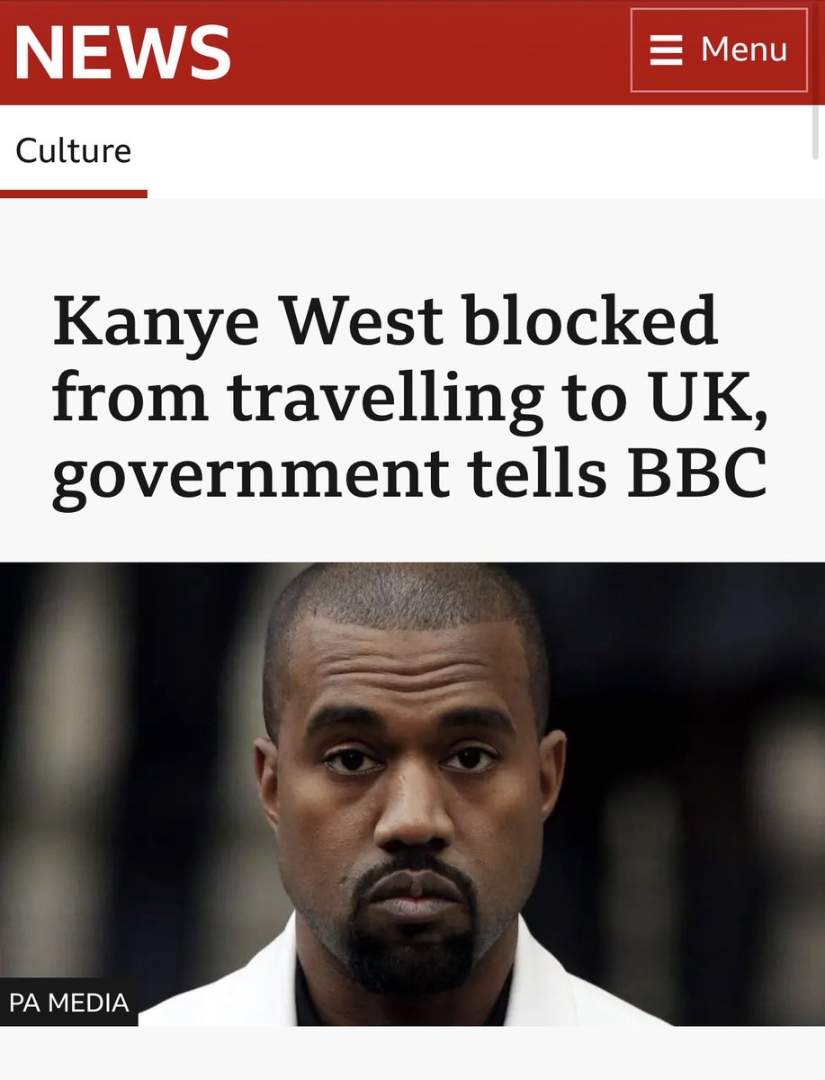 King0243_PJC's tweet image. The UK government has blocked Kanye West's permission to travel to the UK. #Wireless #Ye #KanyeWest