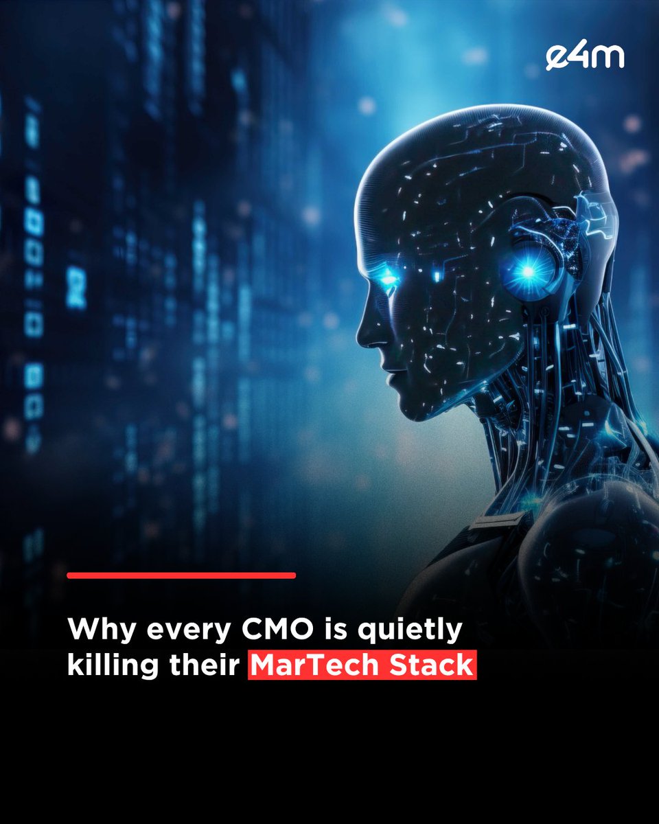 e4mtweets's tweet image. Why Every CMO Is Quietly Killing Their MarTech Stack.
CMOs are restructuring martech stacks as AI-led operating systems replace fragmented tools and improve efficiency, integration, and decision-making.

Read the full story- exchange4media.com/marketing-news…

#MarTech #CMOInsights