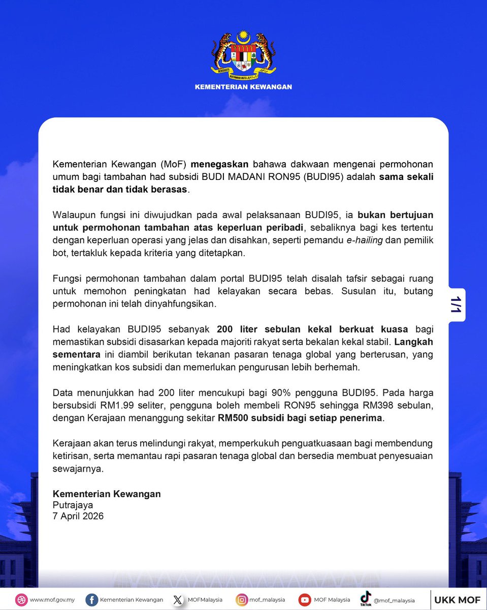 Ministry of Finance🇲🇾 tweet media