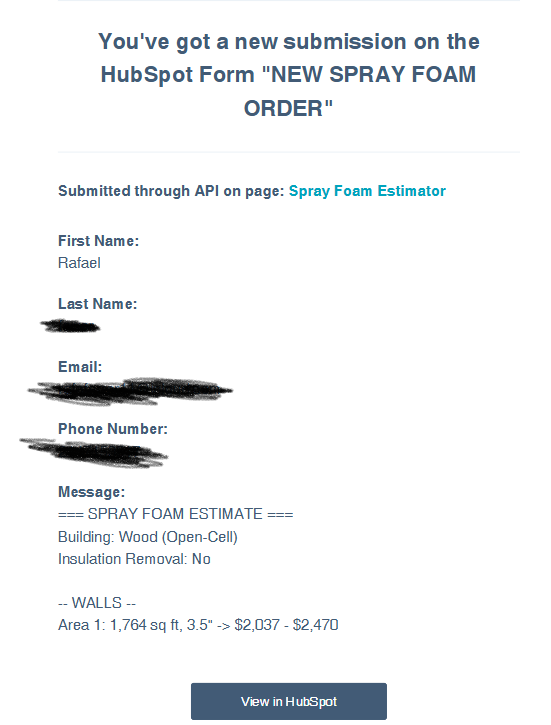 Cool to see a strategy start to work so quickly:

Build instant quoting tool ->
FB Ad about our new sprayfoam quoting tool ->
Customer uses the Quoting tool ->
Lead goes straight into Hubspot ->
Quote Appointment Set ! ✅