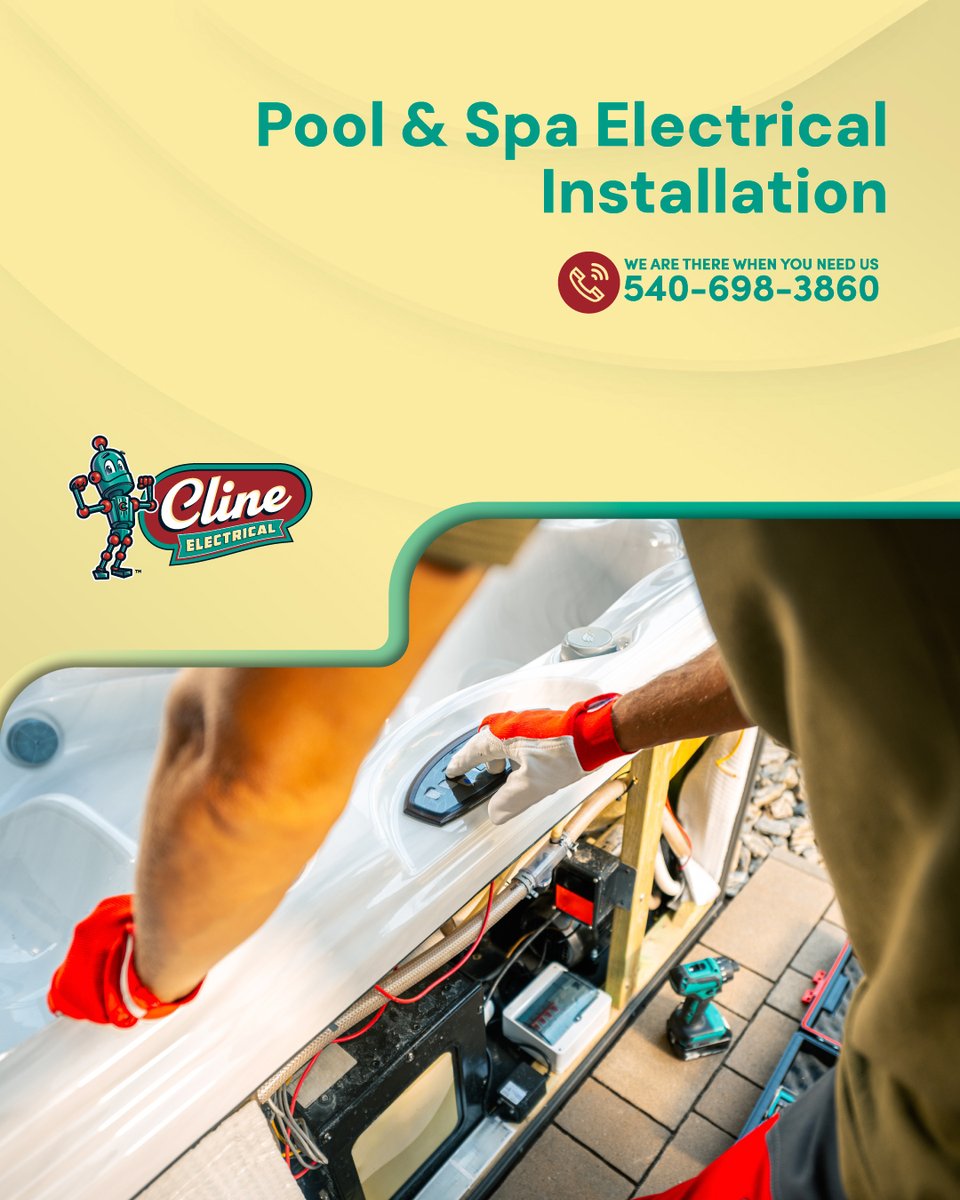 clineelectrical's tweet image. Installing a pool or hot tub requires specialized electrical wiring and grounding to meet safety codes. Professional installation protects swimmers and ensures reliable operation.
📞540-698-3860

callclineelectrical.com

#PoolElectrical #SpaWiring #ElectricalSafety