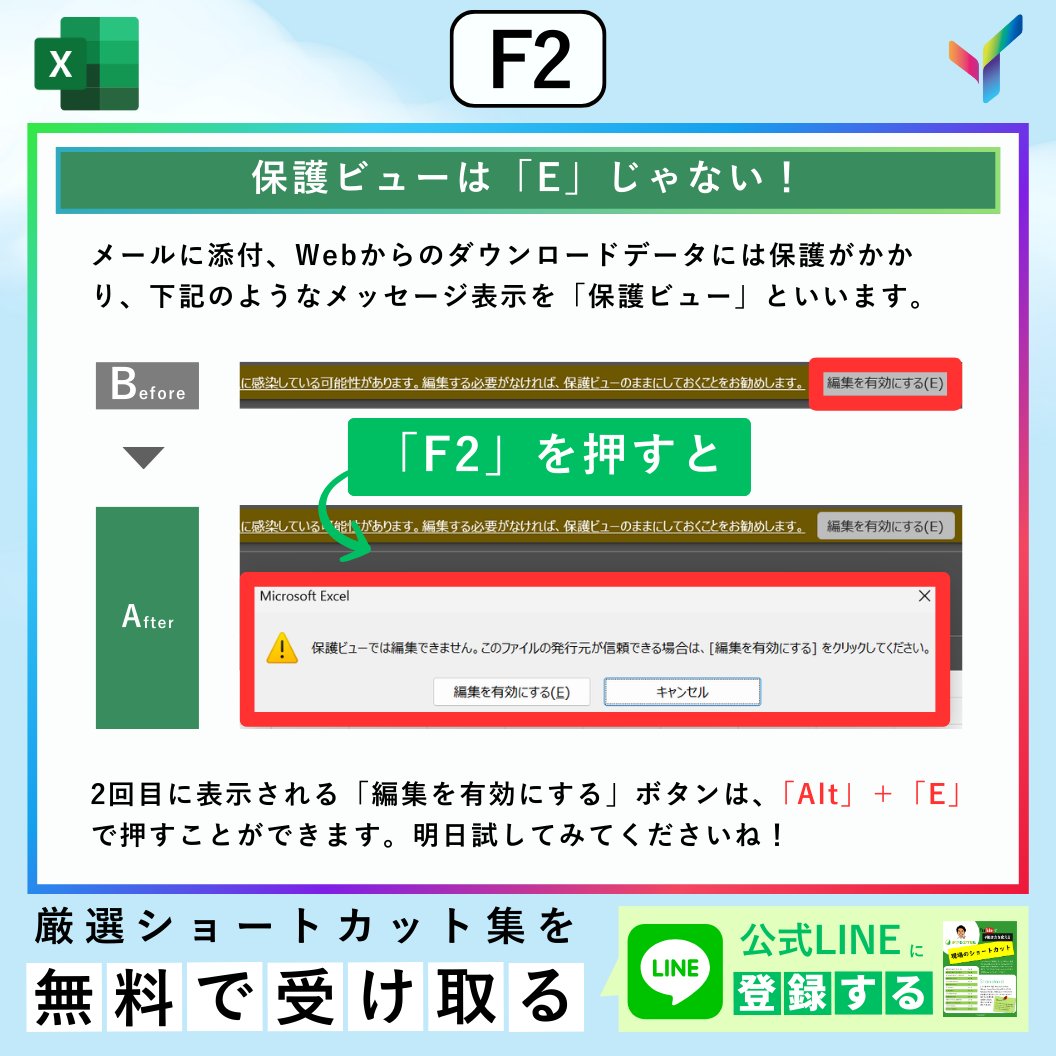 yousefulchannel's tweet image. ショートカットキー問題｜これ何でしょう？🧐
📷公式LINE登録に登録して 【厳選ショートカットキー集】をゲットしよう！
📷liff.line.me/1657007412-72P…
#excel
#エクセル
#ショートカットキー
#ショートカット
#ビジネススキル