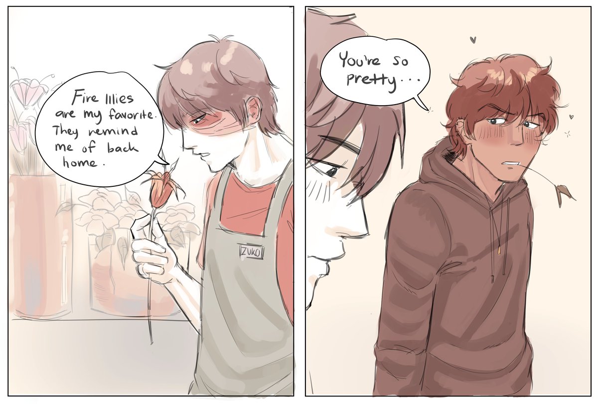 SpottedPidge's tweet image. Self indulgent flower shop au  
#jetko