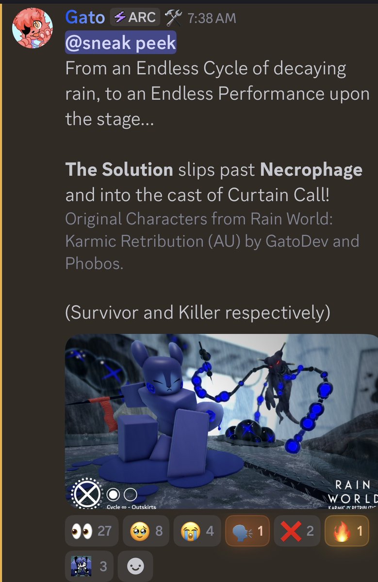 RealDominoNews's tweet image. The solution and necrophage have joined the roster! The solution will be a survivor and Necrophage will be a killer!