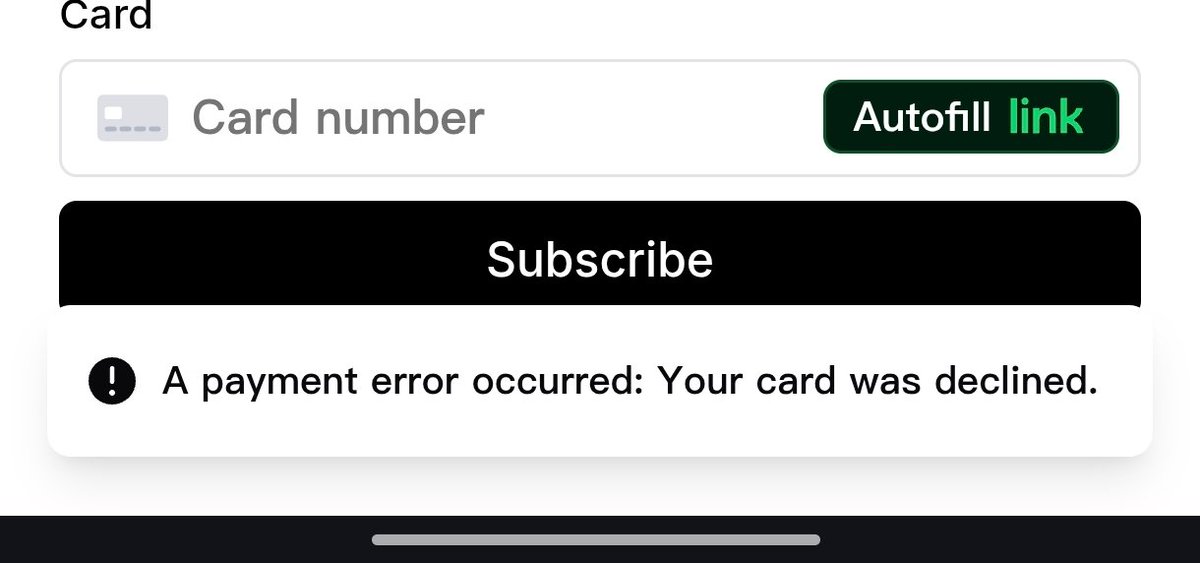 0x0raff_eth's tweet photo. @GefionTips My card was declined for 3 time already. https://t.co/wVR13xHrsU
